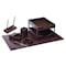 Dacasso Dark Brown Bonded Leather 9-Piece Desk Set DF-3609 - alternate 3